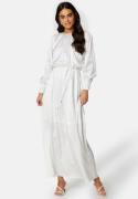 Bubbleroom Occasion Klara Satin Maxi  Dress White XL