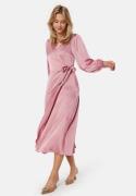 VILA Vienna Ravenna L/S Ankle Wrap Dress Pink 38