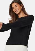 VILA Viabella rib L/S knit top Black XL