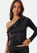 BUBBLEROOM Amandah Frill Top Black S