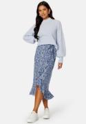 Happy Holly Frill Wrap Skirt Blue/Patterned 44/46