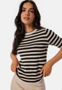 Object Collectors Item Objester S/S new knit pullover Sandshell Stripes:Black XS