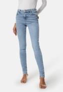 Pieces Pcdana Mid Waist Skinny Jeans Light Blue Denim XS/32