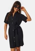 Pieces Pcvinsty Linen Shirt Dress Black XL