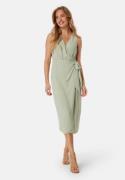 BUBBLEROOM Sleeveless Wrap Dress Dusty green XL