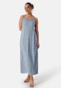 Pieces Pcnya Slip Ankle Dress Faded Denim AOP:Seaside Flower L