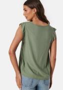 Pieces Pcnya SL V-Neck Top Hedge Green XL