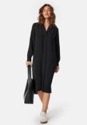 BUBBLEROOM Hidden Button Shirt Dress Black XS