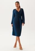 Happy Holly Sparkling Midi Wrap Dress Blue 52/54