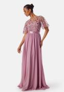 Goddiva Embroidered Bodice Flutter Max Rose S (UK10)