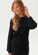 VILA Vilupia Boatneck L/S TOP  Black Beauty S