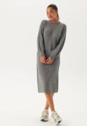 Object Collectors Item Objditte Re L/S KNIT MIDI DRES Medium Grey Melange XS