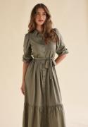 Happy Holly Viscose Shirt Dress Khaki green 36/38