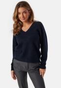 SELECTED FEMME Slflulu New Ls Knit V-neck B Dark Sapphire Deatil:melange S