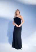 Bubbleroom Occasion Sparkling One shoulder Soft Maxi Dress Black M