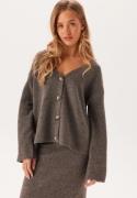 Pieces Pcnuna Ls V-neck Knit Cardigan Morel Detail:MELANGE XL