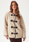 ONLY Onlmali Faux Fur Duffle Coat  Moonbeam/DETAIL BLACKETAIL BLA XL