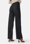 BUBBLEROOM High Waist Straight Leg Coated Jeans Black 44