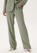 BUBBLEROOM Straight Leg Pleated Suit Pants  Dusty green 34