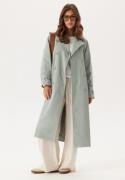 BUBBLEROOM Belted Midi Trenchcoat Dusty green 40