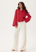 Chiara Forthi Wide Sleeve Bouclé Jacket Red XL