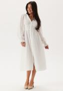 BUBBLEROOM Broderie Anglaise Midi Dress White 36