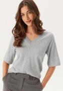 Object Collectors Item Objthess 2/4 LO V-NECK KNIT TO Light Grey Melange S