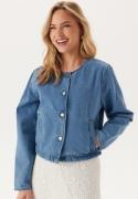 VILA Vireba L/S O-NECK DENIM JACKET Light Blue Denim 36