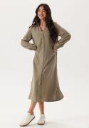 Happy Holly Linen Shirt Dress Khaki green 32/34