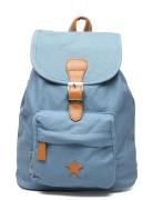 Baggy Back Pack, Cloudy With Leather Star Accessories Bags Backpacks Blue Smallstuff