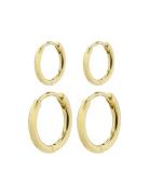 Ariella Huggie Hoop Earrings 2-In-1 Set Gold-Plated Accessories Jewellery Earrings Hoops Gold Pilgrim