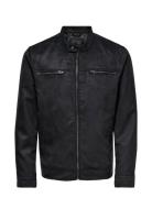 Onswillow Fake Suede Jacket Otw Læderjakke Skindjakke Black ONLY & SONS