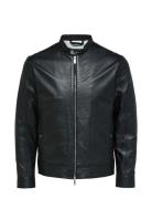 Slharchive Classic Leather Jkt Noos Læderjakke Skindjakke Black Selected Homme