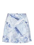 Skirt Kort Nederdel Blue Barbara Kristoffersen By Rosemunde
