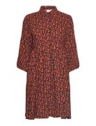 Slfleia 3/4 Short Shirt Dress B Kort Kjole Multi/patterned Selected Femme