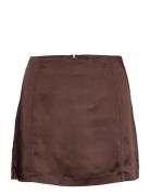 Rio Skirt Kort Nederdel Brown Gina Tricot