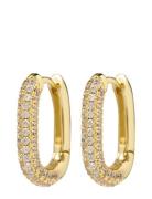 The Pave Chain Link Huggies-Gold Accessories Jewellery Earrings Hoops Gold LUV AJ
