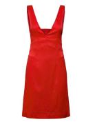 Long Mini Length Strap Dress Kort Kjole Red IVY OAK