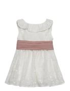 Floral Embroidery Dress Dresses & Skirts Dresses Partydresses White Mango
