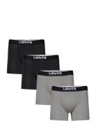 Levis Men Solid Basic Boxer Brief Org Co 4P Ecom Boxershorts Black Levi´s