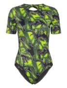 Whitney Bathing Suit Badedragt Badetøj Green Wood Wood