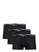 Men's Knit 3Pack Trunk Boxershorts Black Emporio Armani