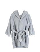 Embroidered Bathrobe 3-4 Years - Pearl Blue Morgenkåbe Badekåbe Blue Filibabba