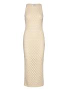 Vmevelyn Sl Crochet 7/8 Dress Vma Noos Maxikjole Festkjole Cream Vero Moda