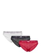 3 Pack Bikini Lace Trusser, Tanga Briefs Multi/patterned Tommy Hilfiger