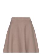 Yasfonny Hw Knit Skirt S. Noos Kort Nederdel Beige YAS