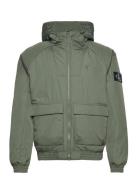 Padded Hooded Harrington Bomberjakke Jakke Green Calvin Klein Jeans