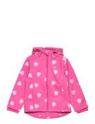 Softshell Printed Heart Jacket Outerwear Softshells Softshell Jackets Pink Tom Tailor