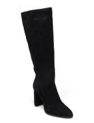 Cup Heel Knee Boot 80-Sue Lange Støvler Black Calvin Klein