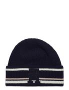 Th Monogram Beanie Accessories Headwear Beanies Navy Tommy Hilfiger